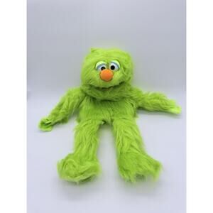 Silly Puppets Fuzzy Scruffy Green Monster Hand Puppet Plush 15"